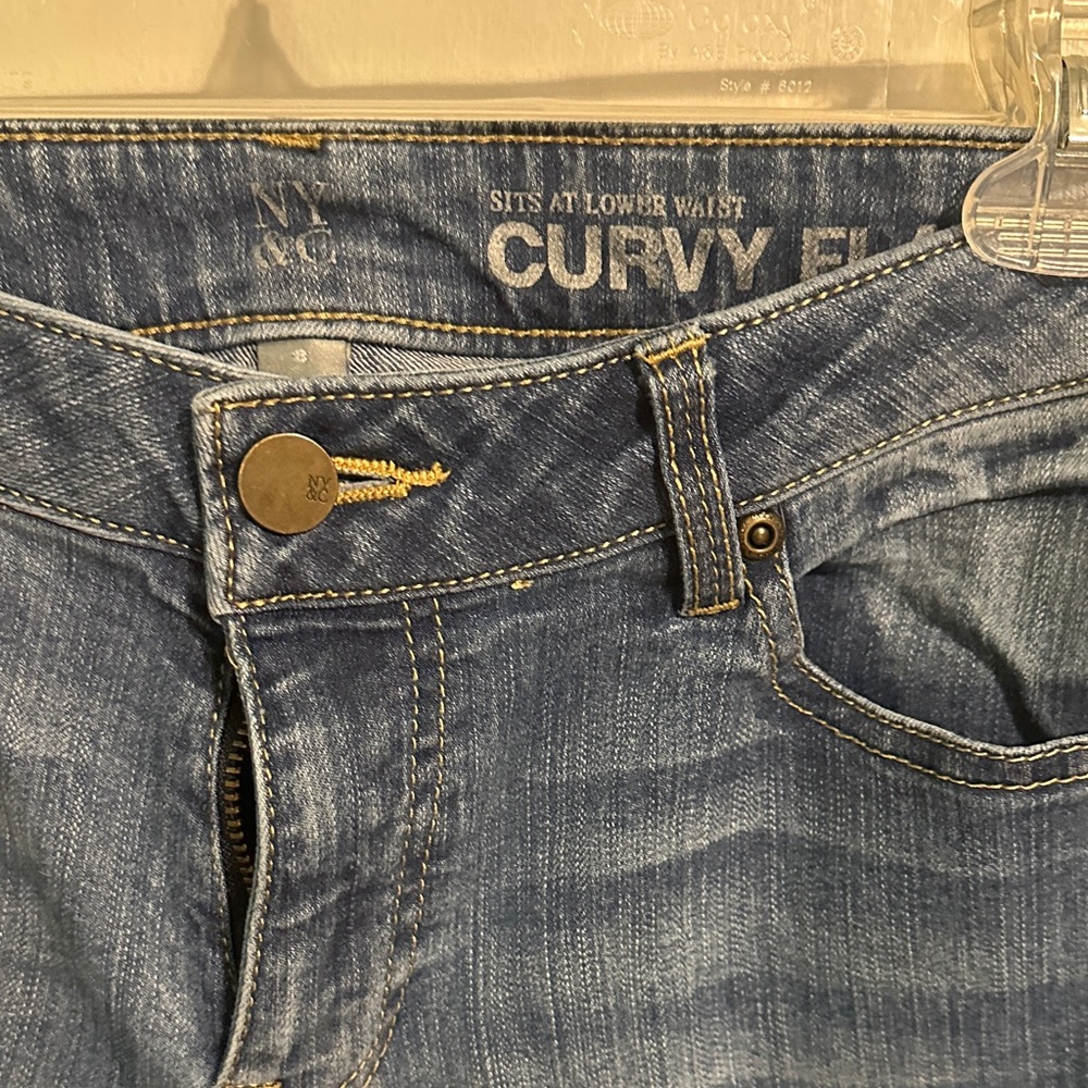 New York & Company Blue Flare Jeans size 8‎ - Picture 4 of 6